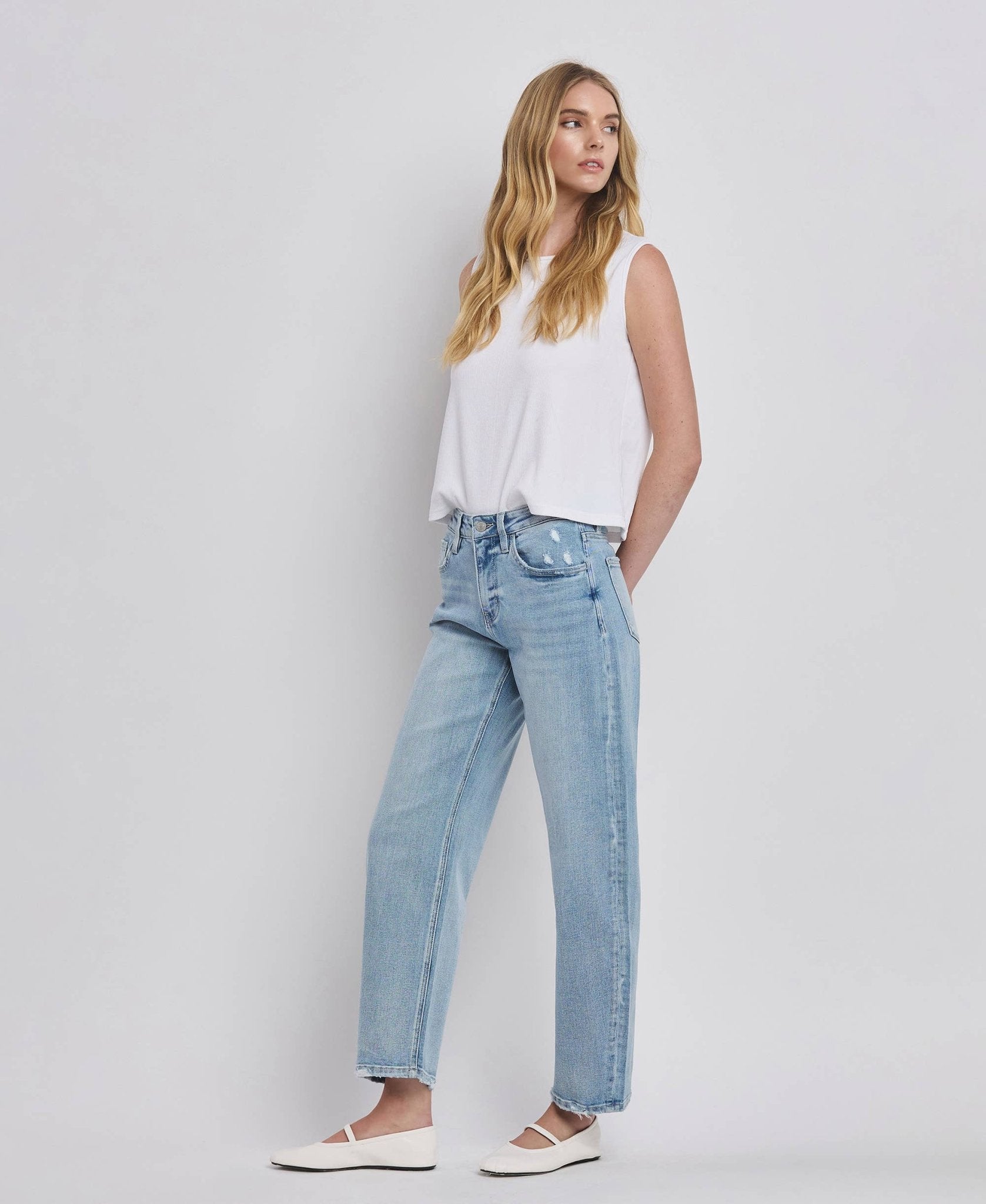 Aleyna Vervet High Rise Barrel Leg Jeans - The Graphic Tee