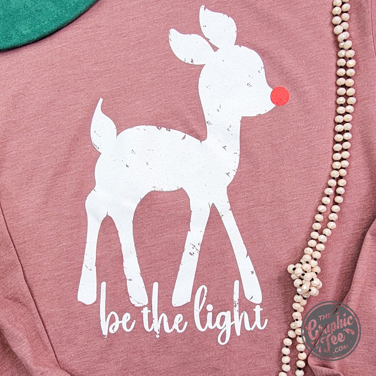 Be The Light Heather Mauve Long Sleeve Tee - The Graphic Tee