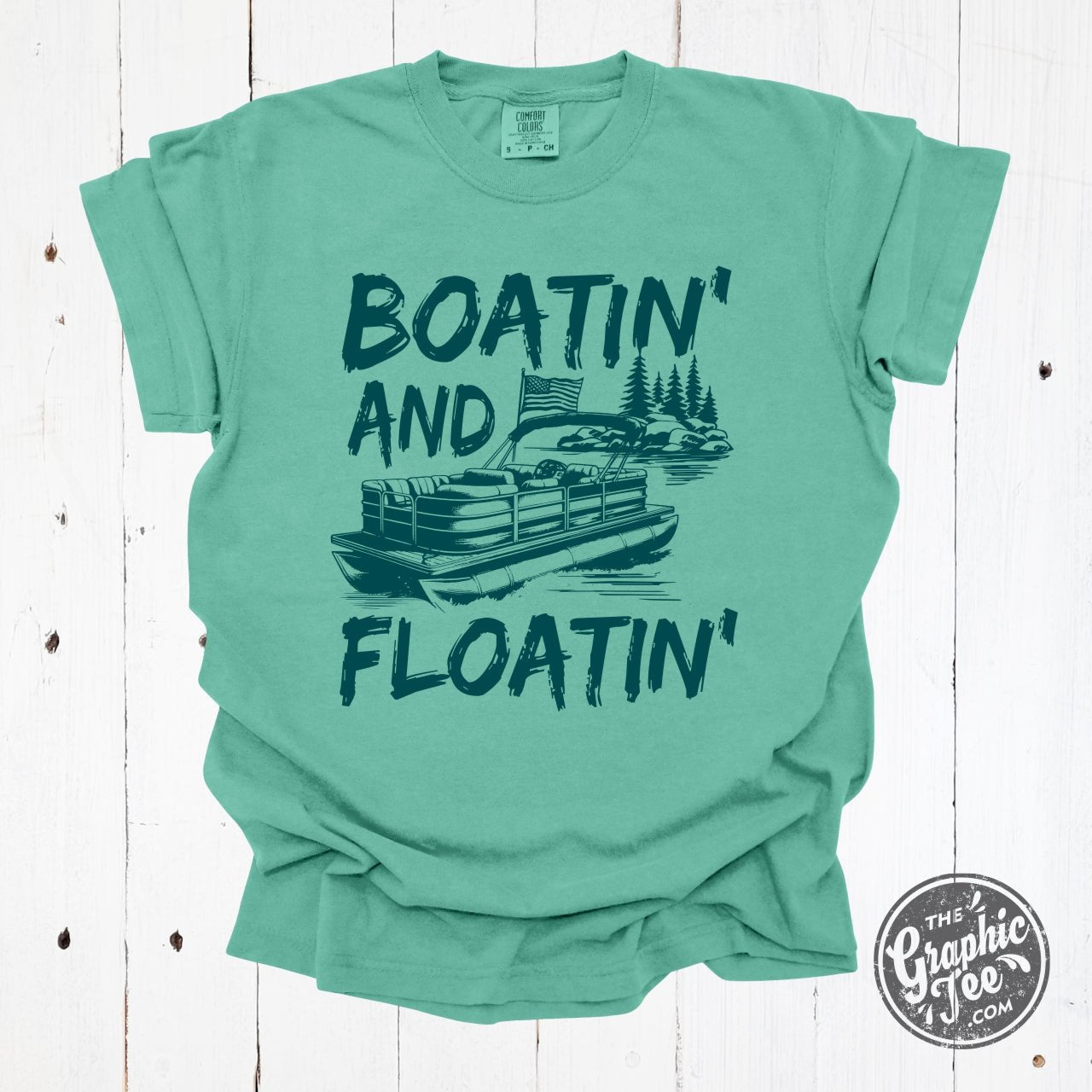 Boatin' and Floatin' Pigment Dyed Tee - The Graphic Tee