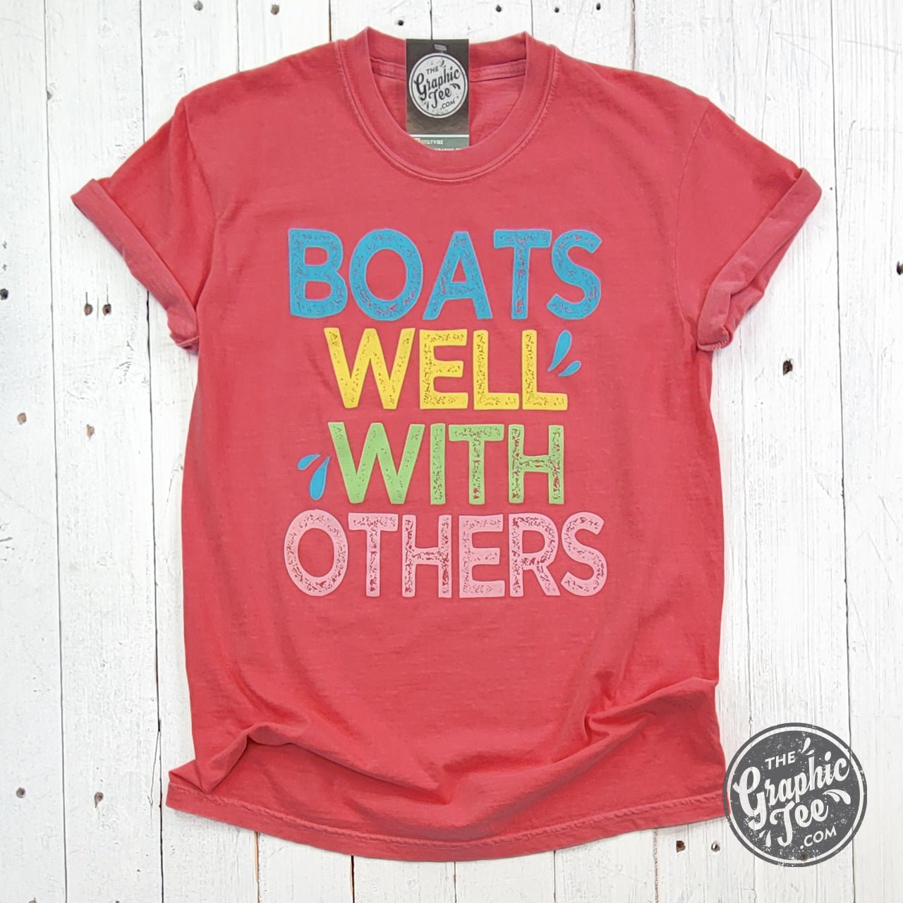 Boats Well With Others Pigment Dyed Tee - The Graphic Tee