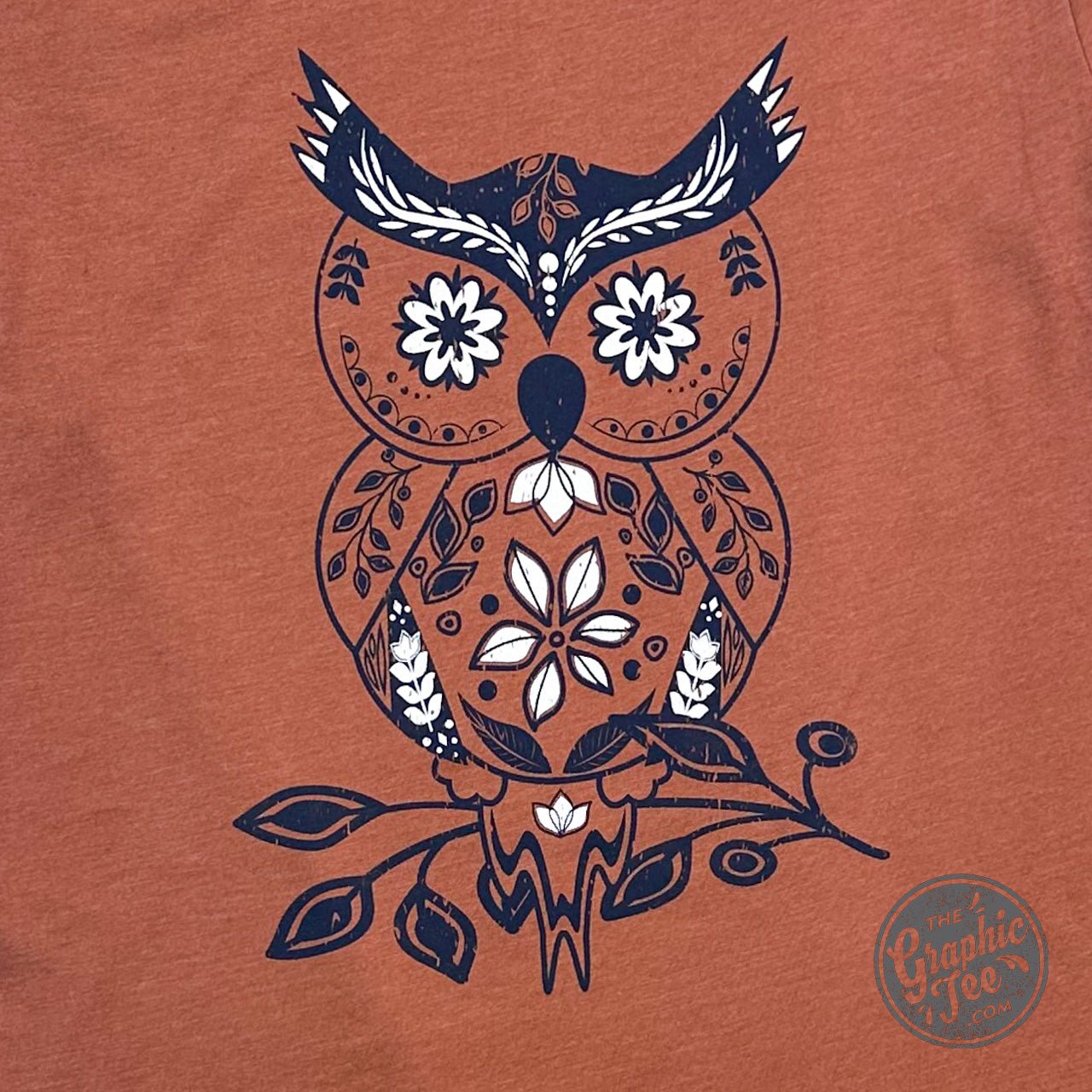 Boho Owl Heather Autumn Short Sleeve Tee - The Graphic Tee