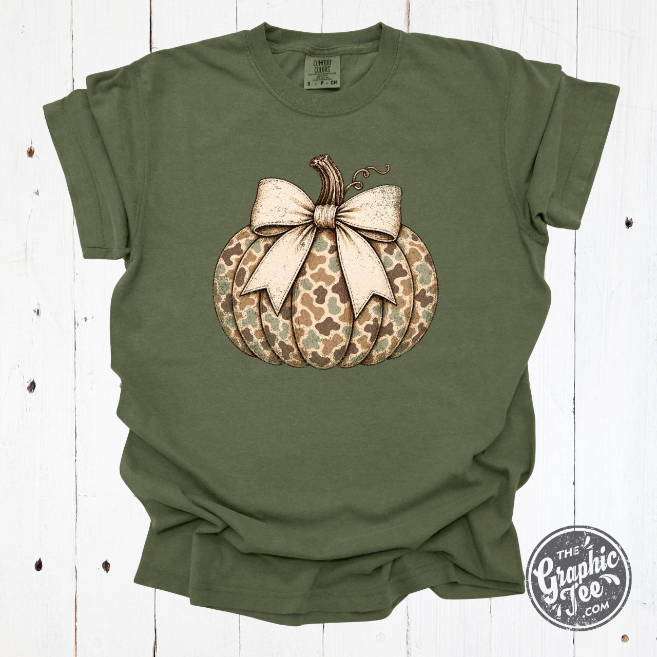 Camo Harvest Pumpkin Tee - The Graphic Tee