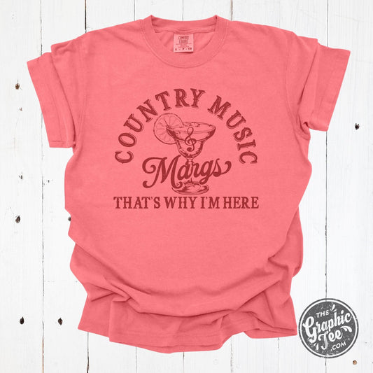 Country Music and Margs Watermelon Garment Dyed Short Sleeve Tee - The Graphic Tee