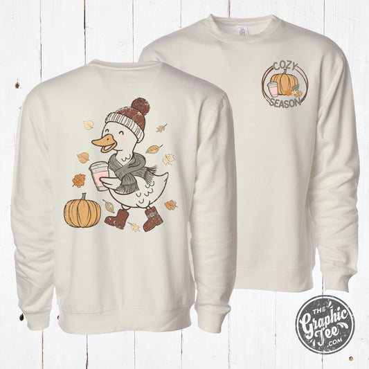 Cozy Season Duck Crewneck Sweatshirt - The Graphic Tee