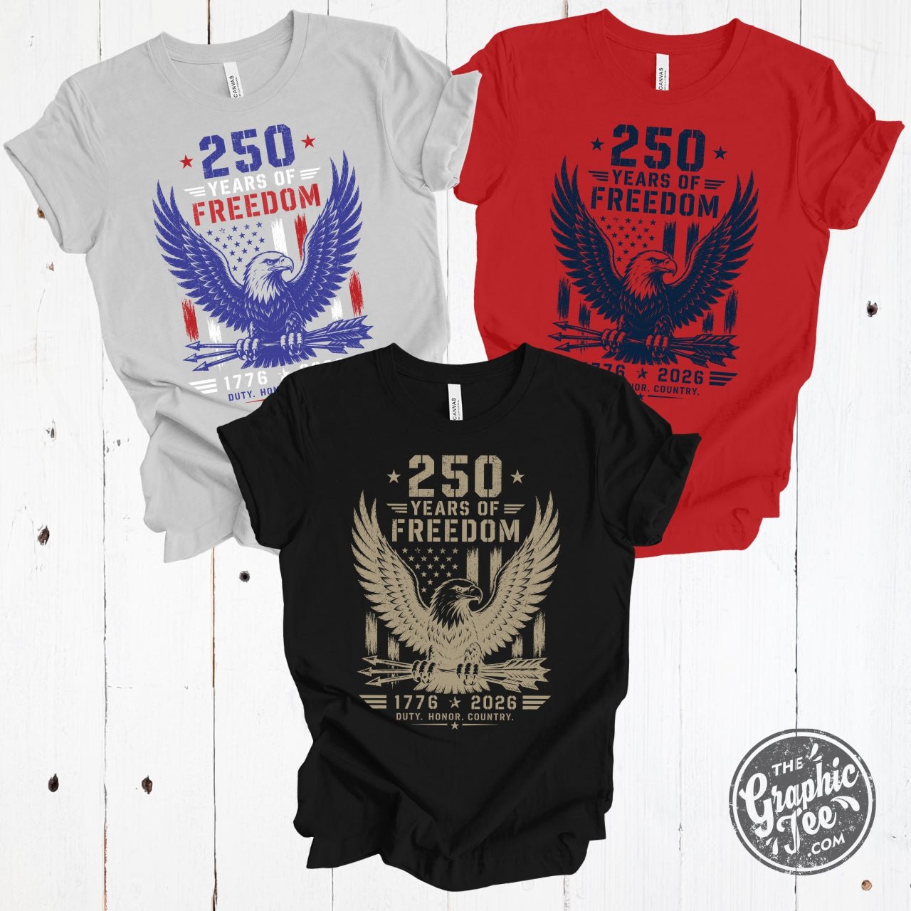 *Custom* 250 Years of Freedom Eagle Tee - The Graphic Tee
