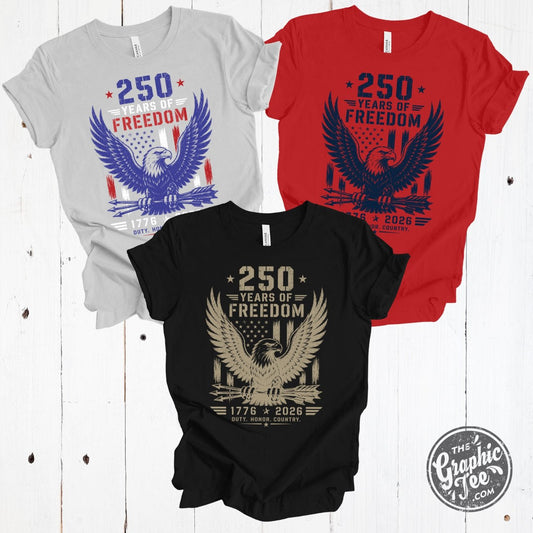 *Custom* 250 Years of Freedom Eagle Tee - The Graphic Tee