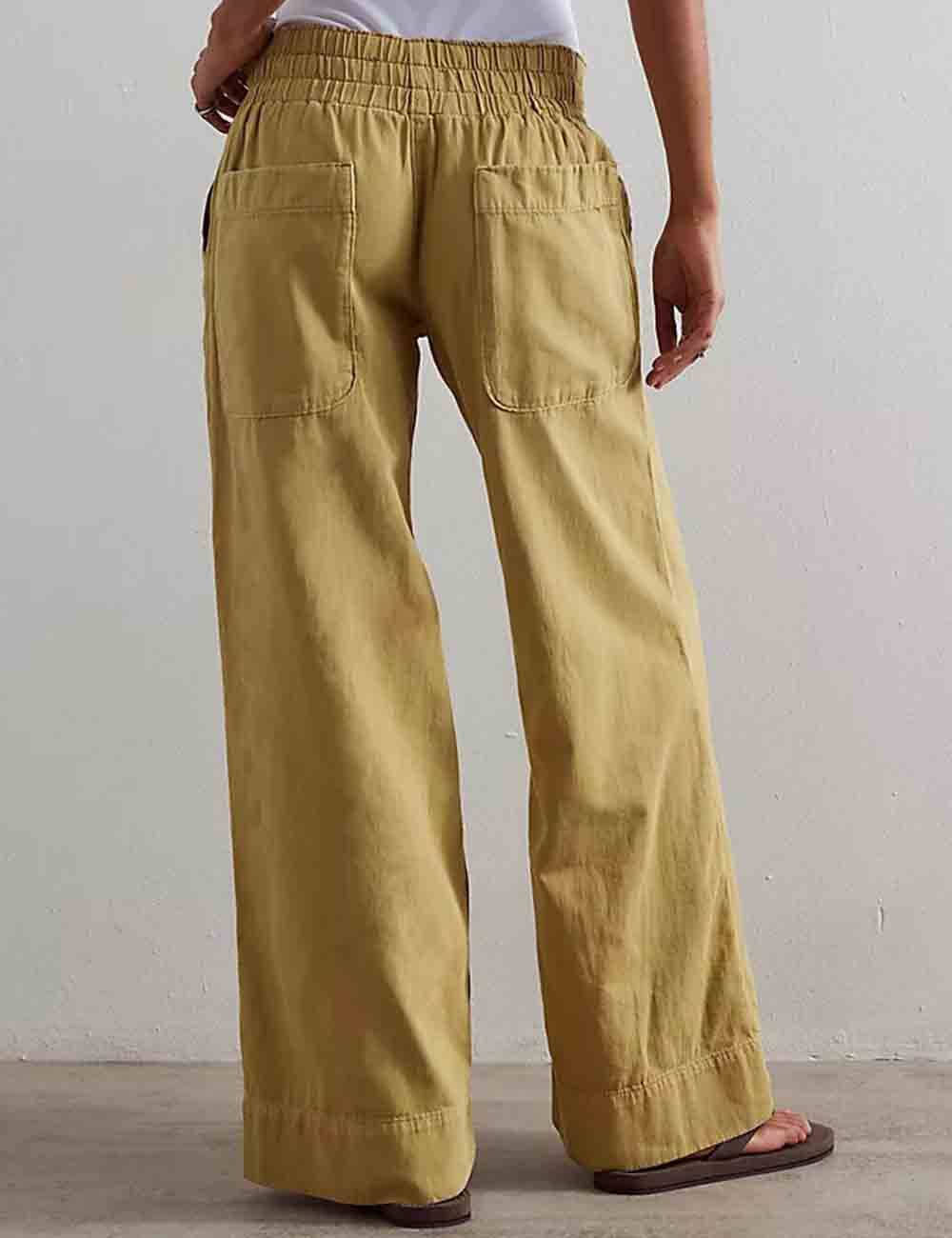 Easy Wide Leg Pull - On Pants - The Graphic Tee