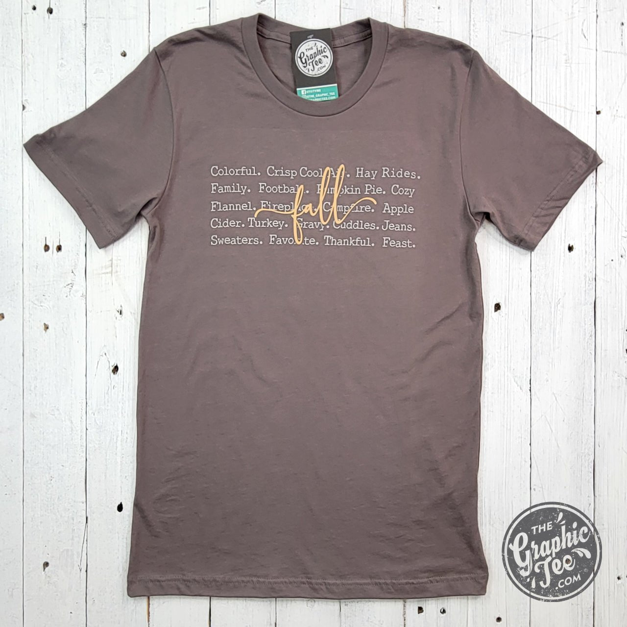 Fall Words Short Sleeve Tee - The Graphic Tee