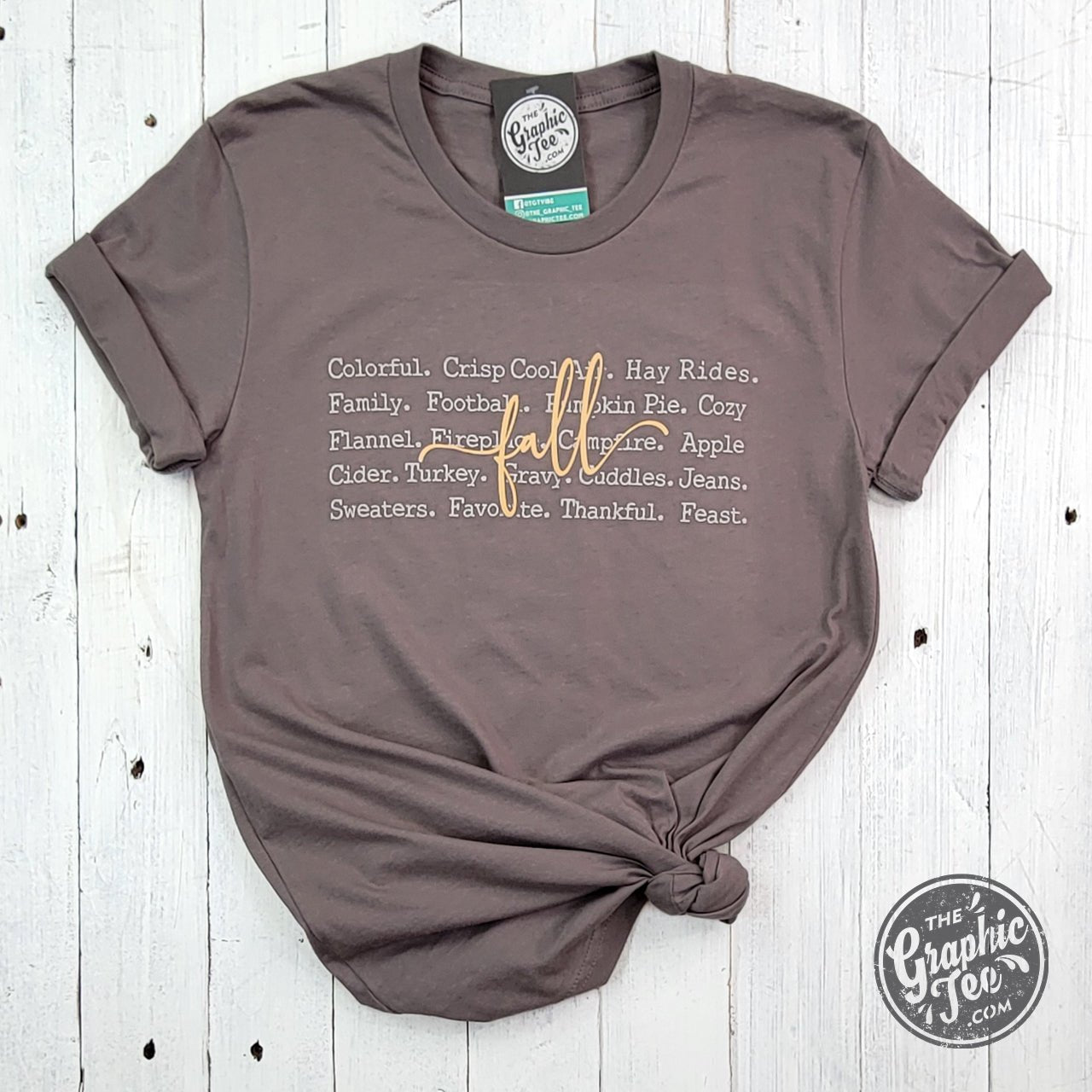 Fall Words Short Sleeve Tee - The Graphic Tee