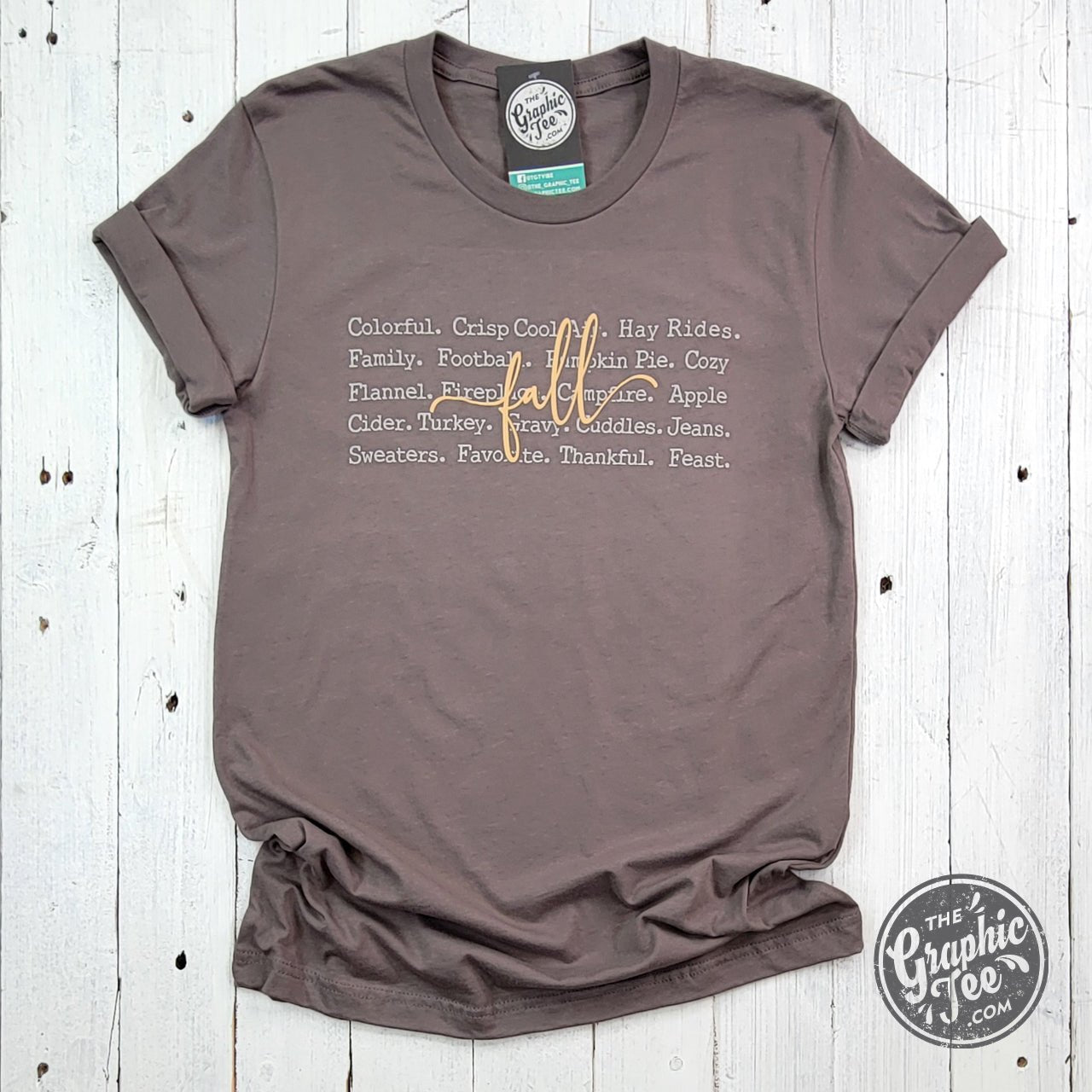 Fall Words Short Sleeve Tee - The Graphic Tee