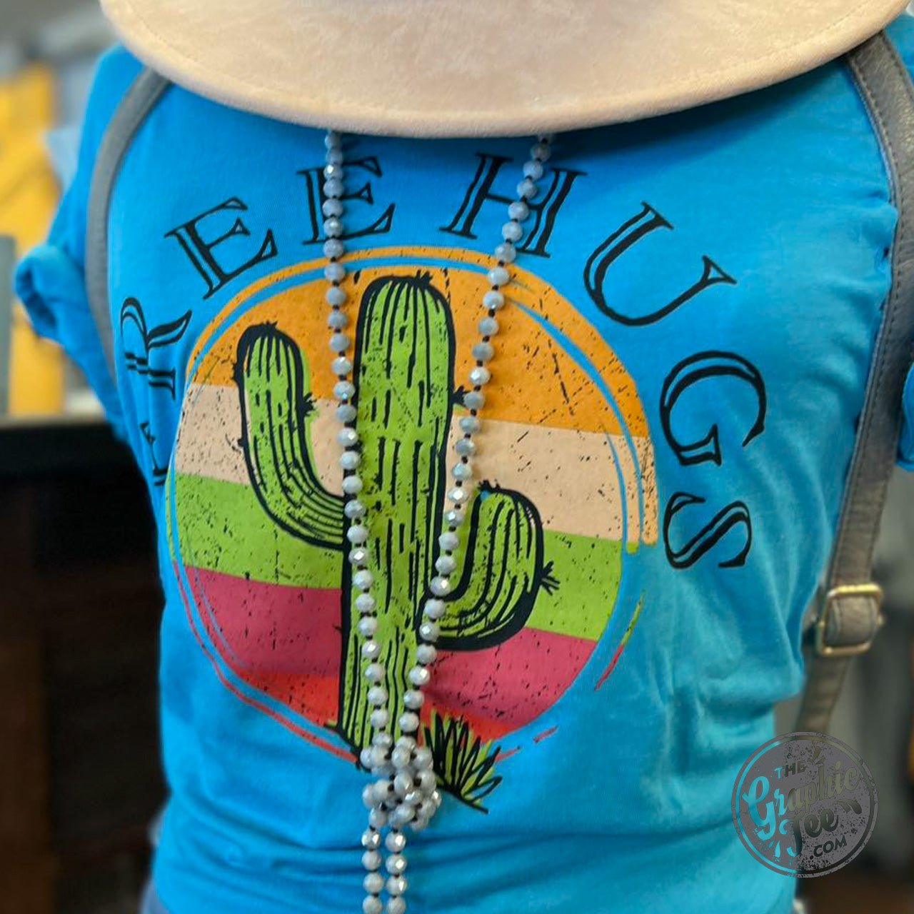 Free Hugs Cactus Short Sleeve Crewneck Tee - The Graphic Tee