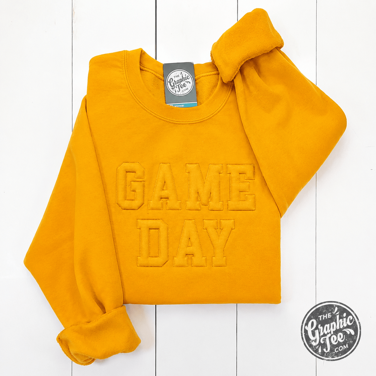 Game Day Tonal 3D Embroidered Crewneck Sweatshirt - The Graphic Tee