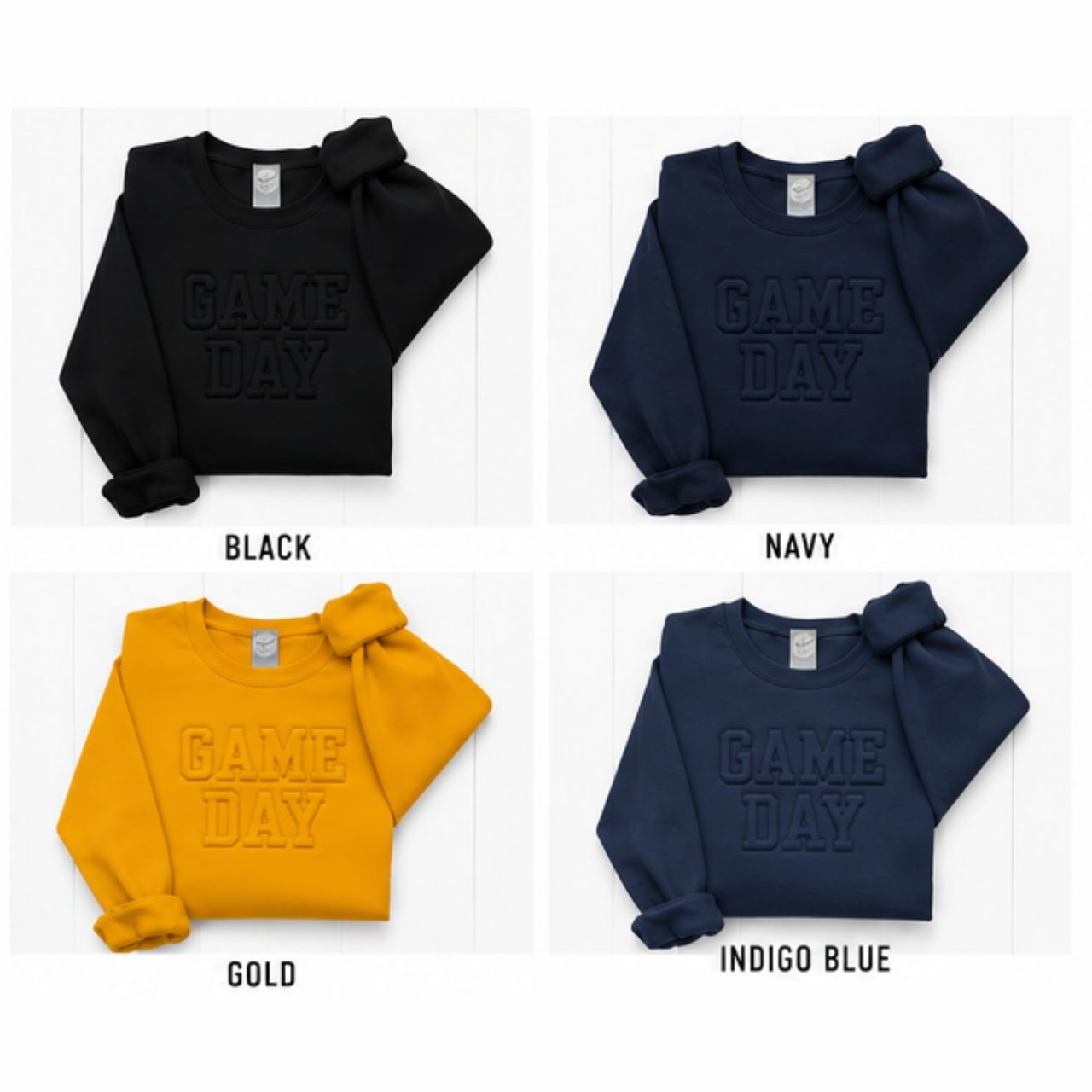 Game Day Tonal 3D Embroidered Crewneck Sweatshirt - The Graphic Tee