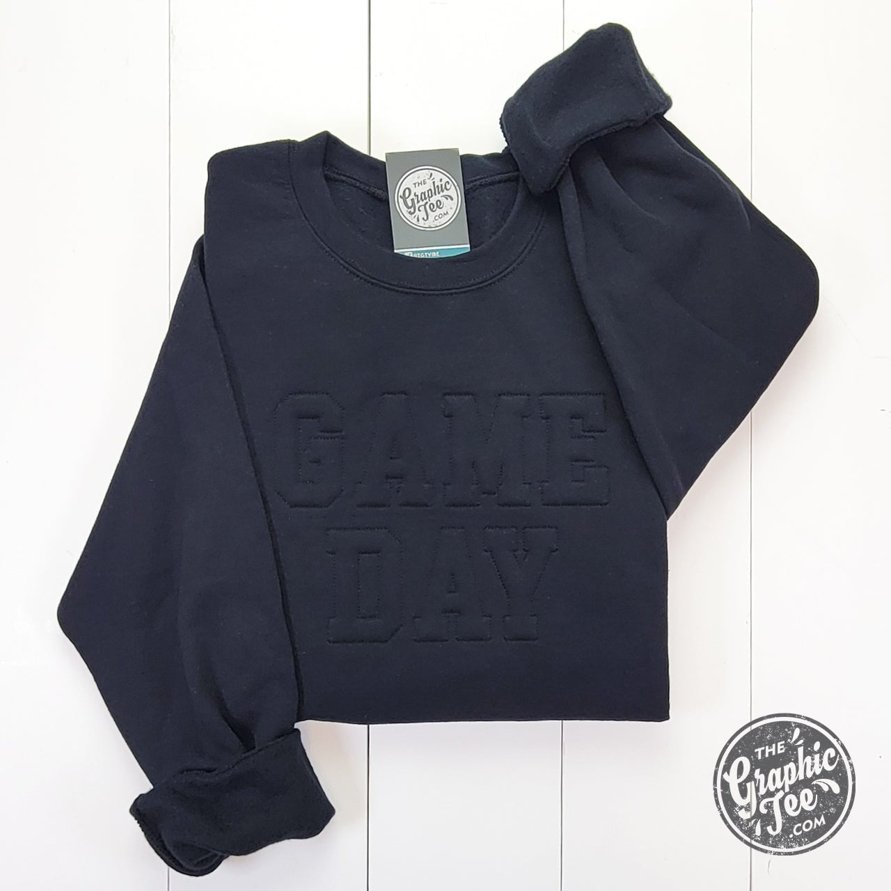 Game Day Tonal 3D Embroidered Crewneck Sweatshirt - The Graphic Tee
