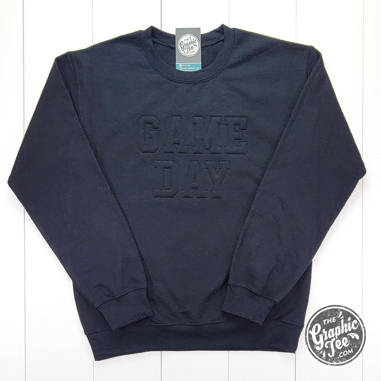 Game Day Tonal 3D Embroidered Crewneck Sweatshirt - The Graphic Tee