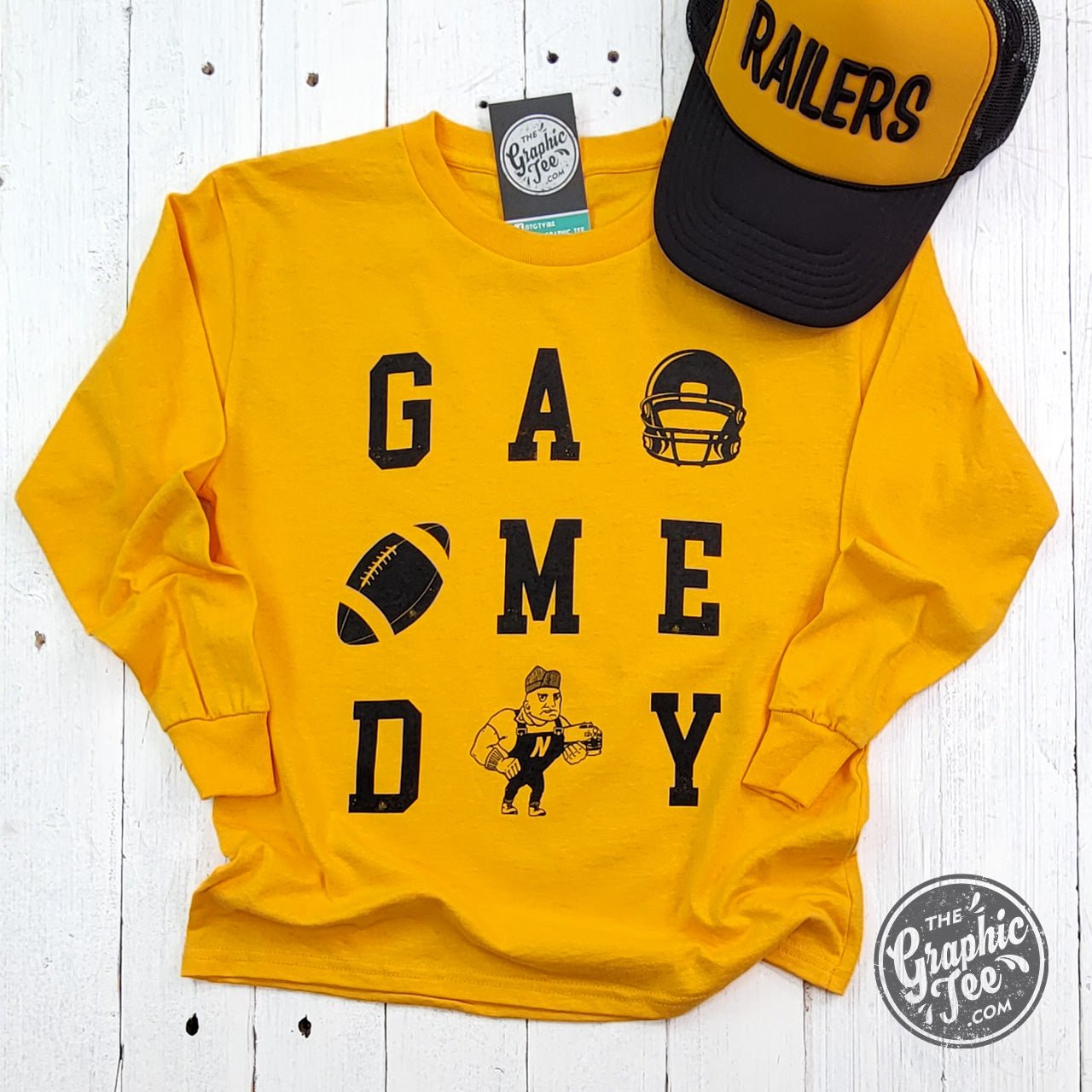 GAME DAY YOUTH Long Sleeve Gold Tee - The Graphic Tee