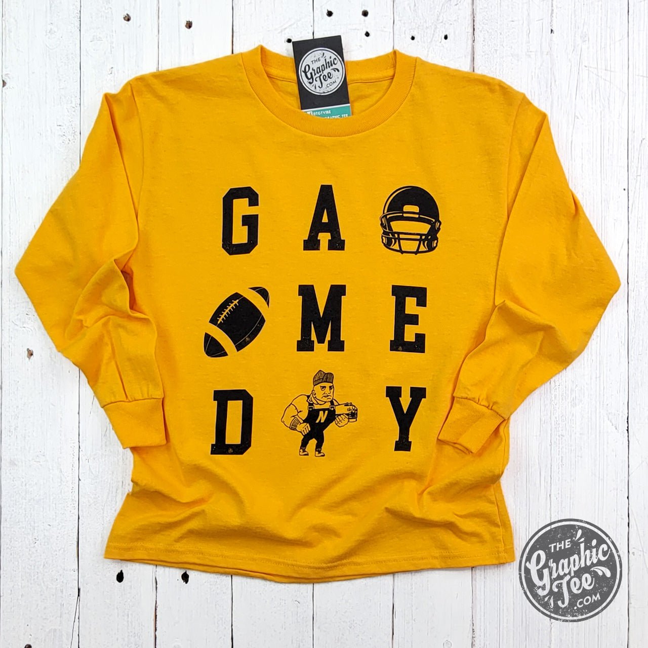 GAME DAY YOUTH Long Sleeve Gold Tee - The Graphic Tee