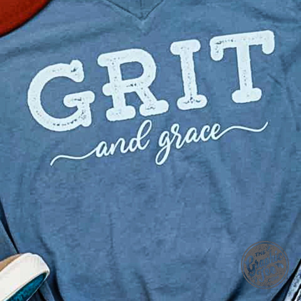 Grit And Grace V - Neck Tee - The Graphic Tee