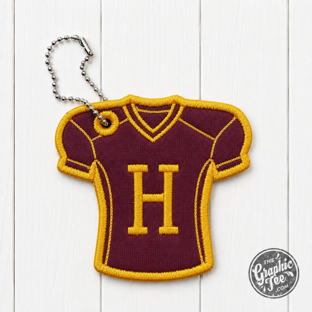 Hillsboro Maroon and Gold Football Jersey Bag Tag - The Graphic Tee