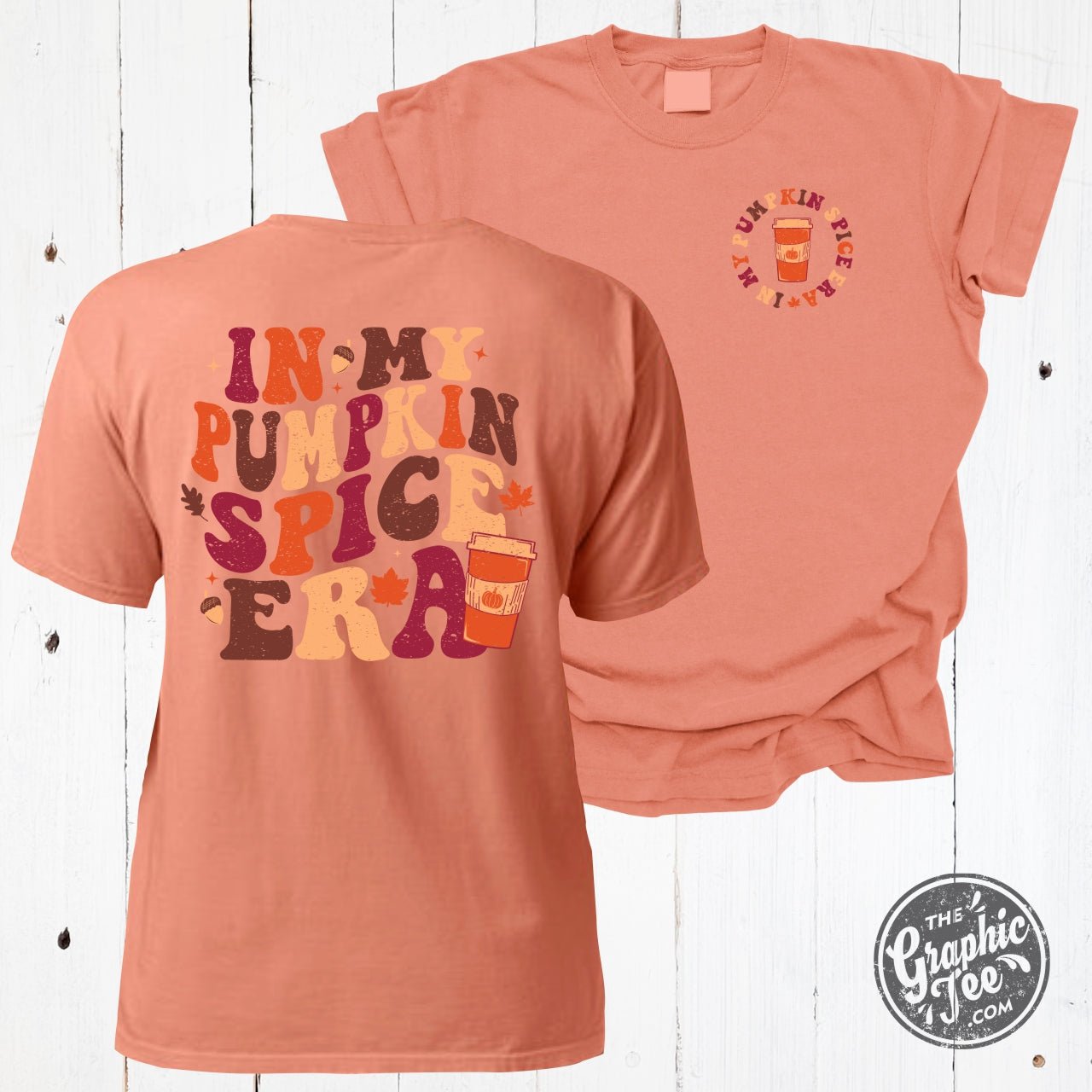 In My Pumpkin Spice Era Comfort Wash Clay Short Sleeve Tee - The Graphic Tee