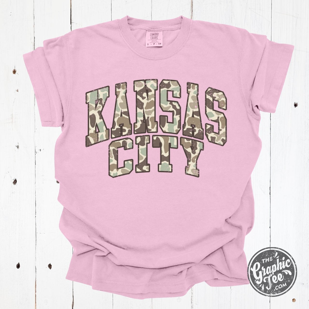 Kansas City Duck Camo Pigment Dyed Tee - The Graphic Tee