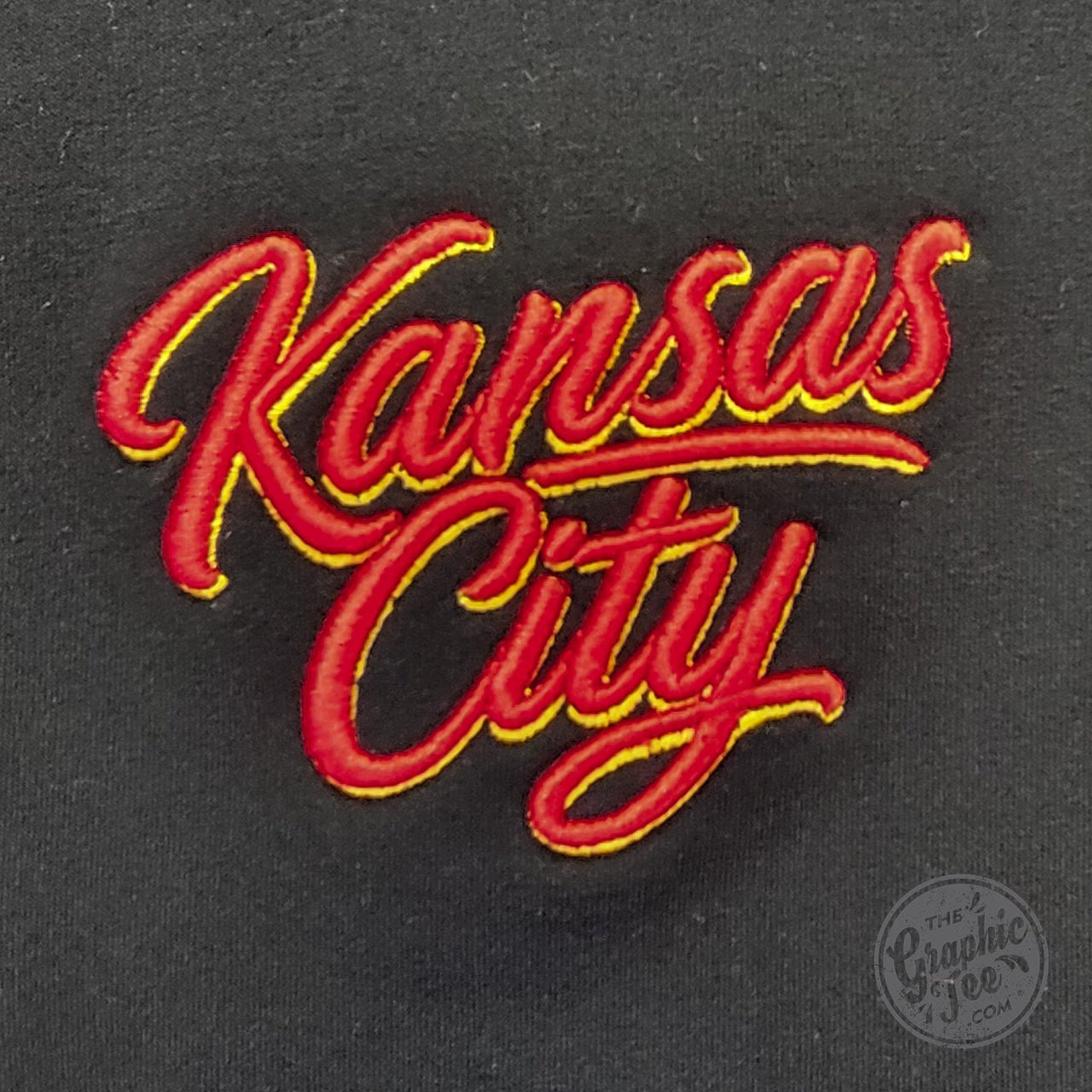 Kansas City Script 3D Embroidered Women’s Quarter-Zip Pullover - The Graphic Tee