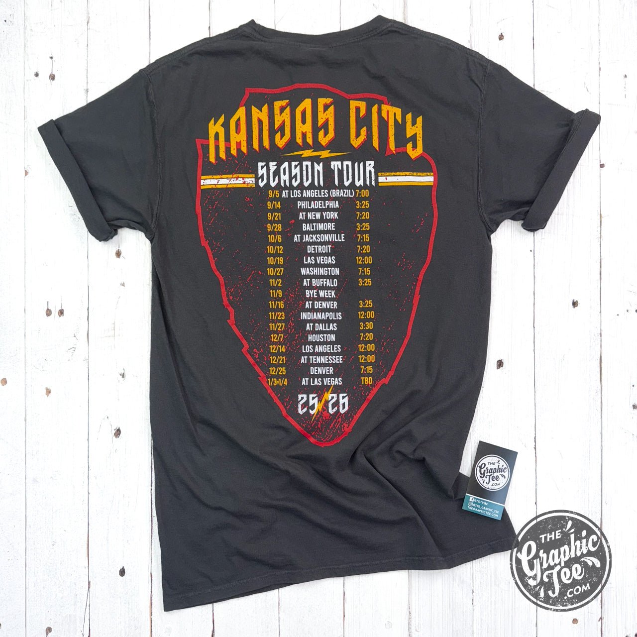 Kansas City Season Tour Concert Comfort Wash Unisex Short Sleeve Tee - The Graphic Tee