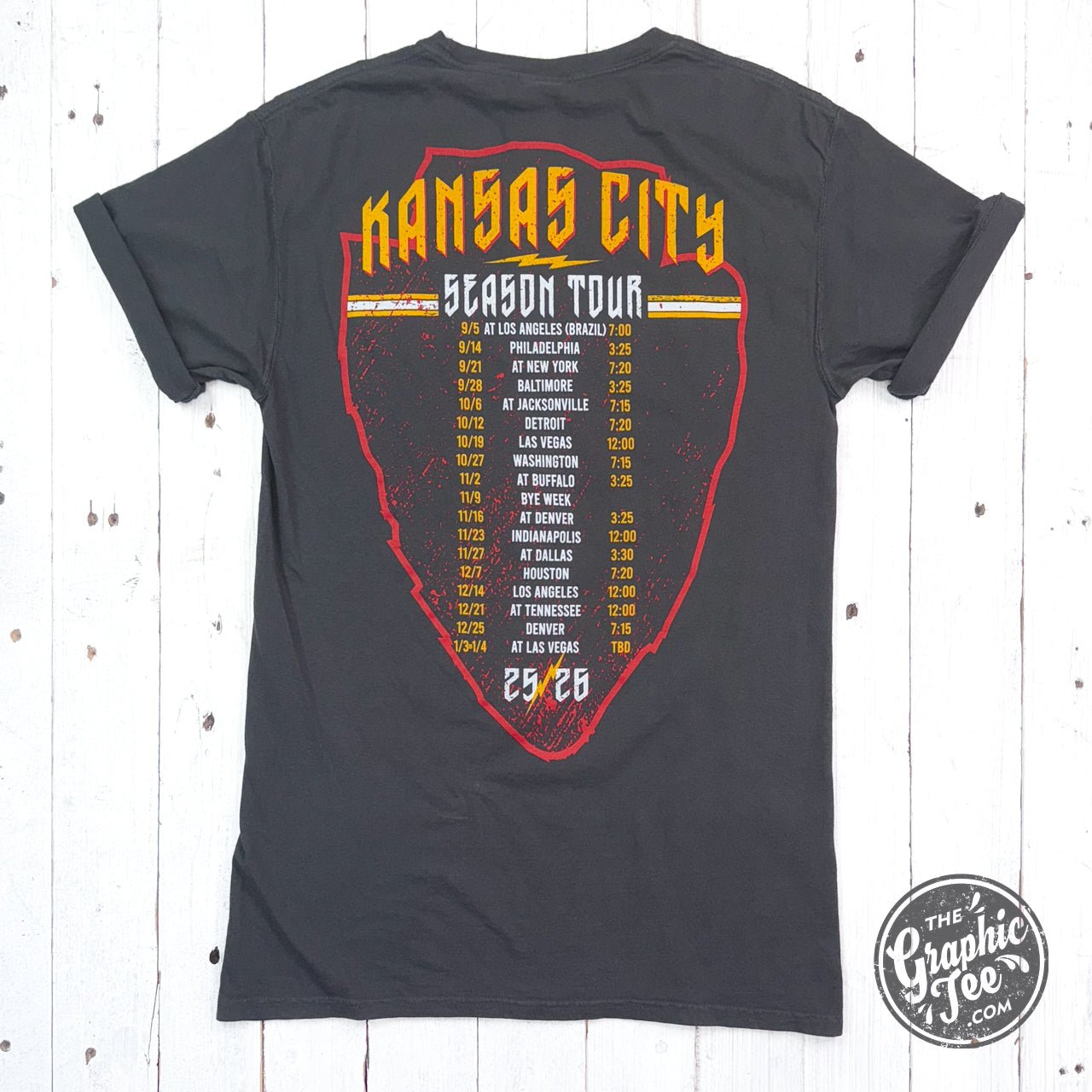 Kansas City Season Tour Concert Comfort Wash Unisex Short Sleeve Tee - The Graphic Tee