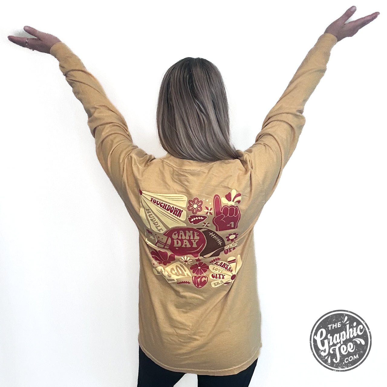 KC Groovy Mustard Comfort Colors Long Sleeve Tee - The Graphic Tee