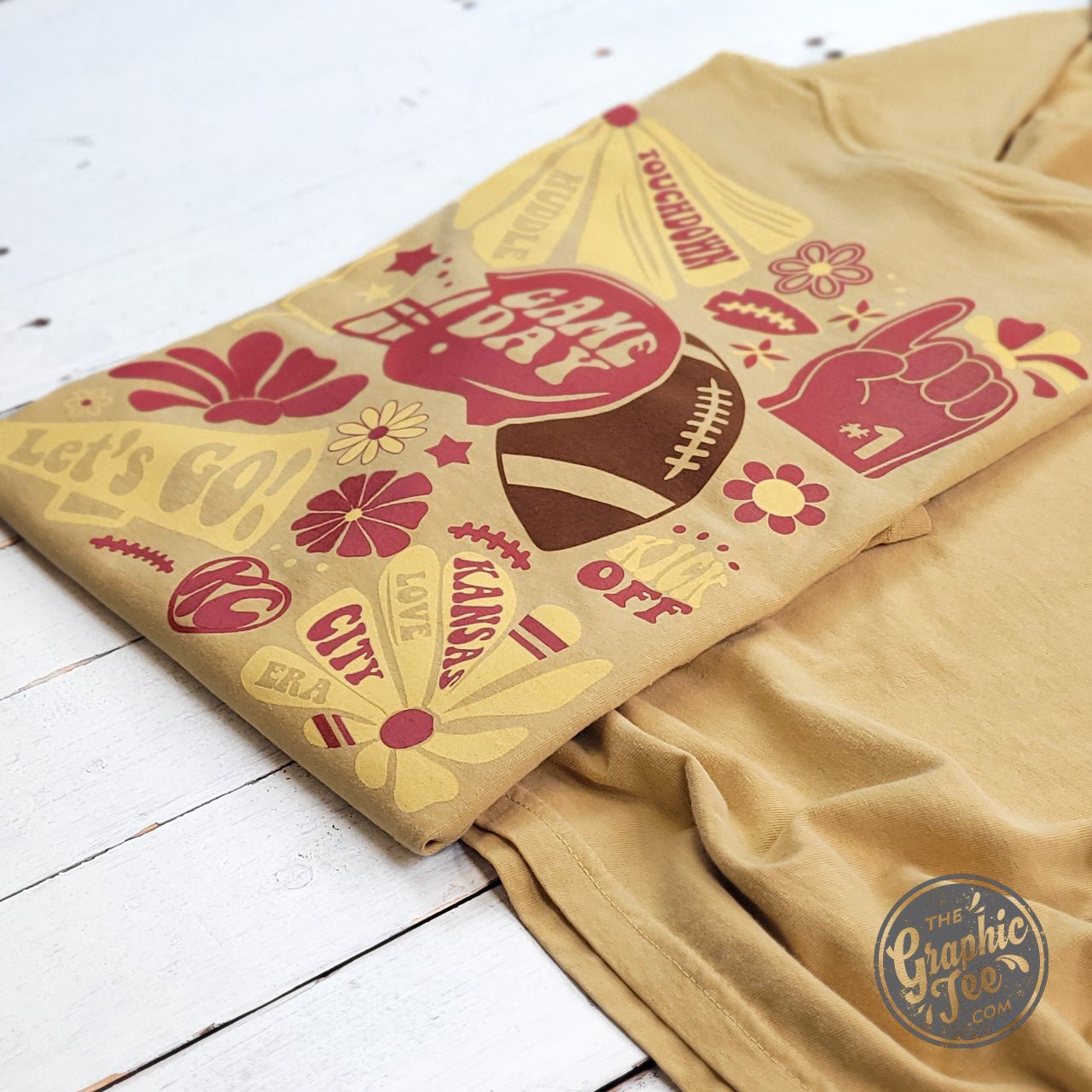 KC Groovy Mustard Comfort Colors Long Sleeve Tee - The Graphic Tee