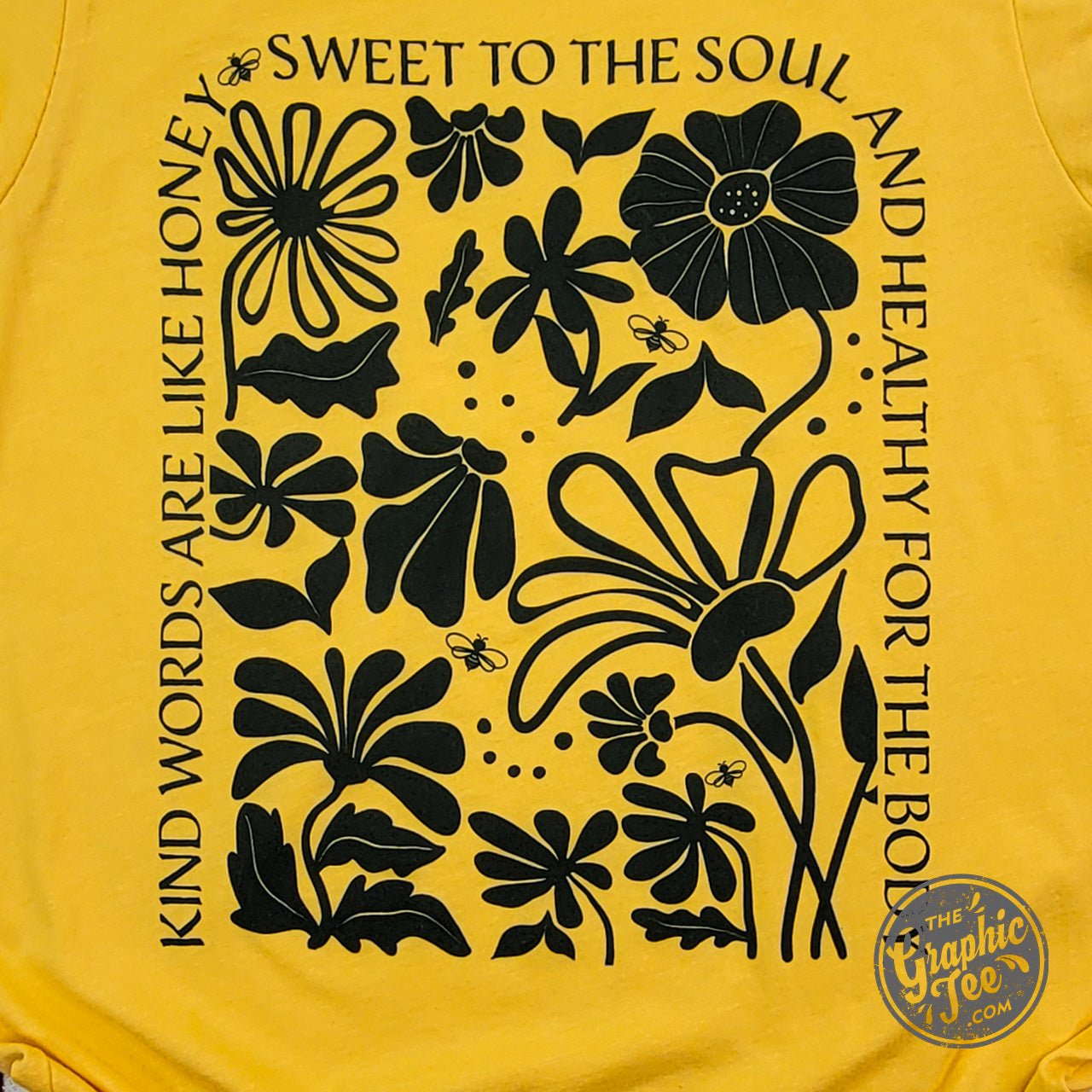 Kind Words Heather Golden Yellow Short Sleeve Tee - The Graphic Tee