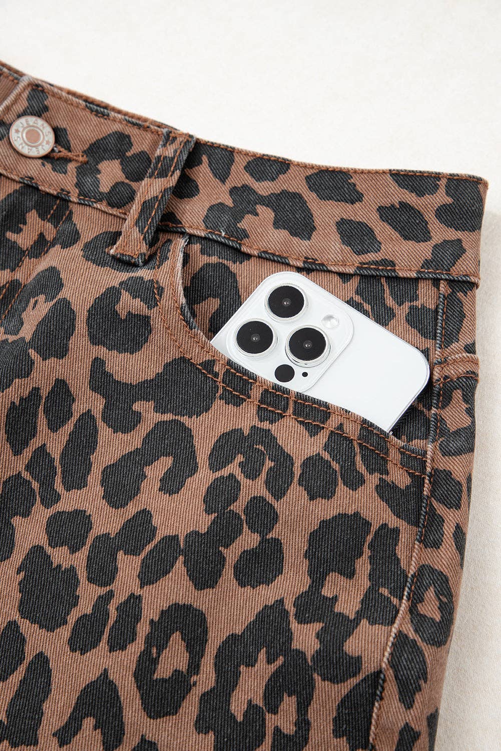 Leopard Denim Midi Skirt - The Graphic Tee