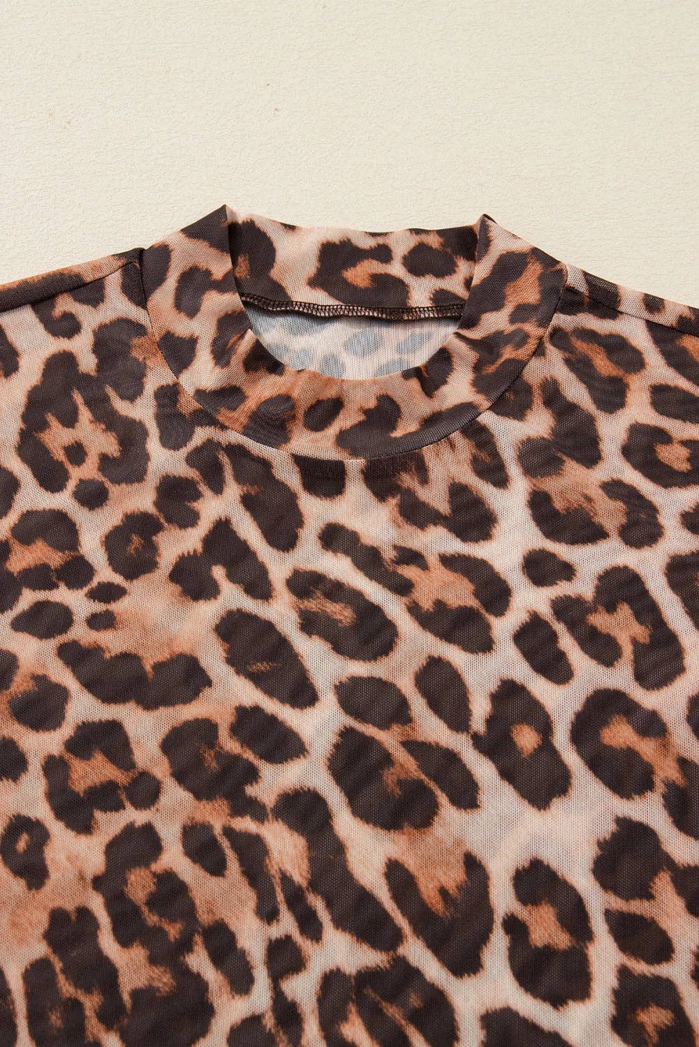 Leopard Mesh Layering Top - The Graphic Tee