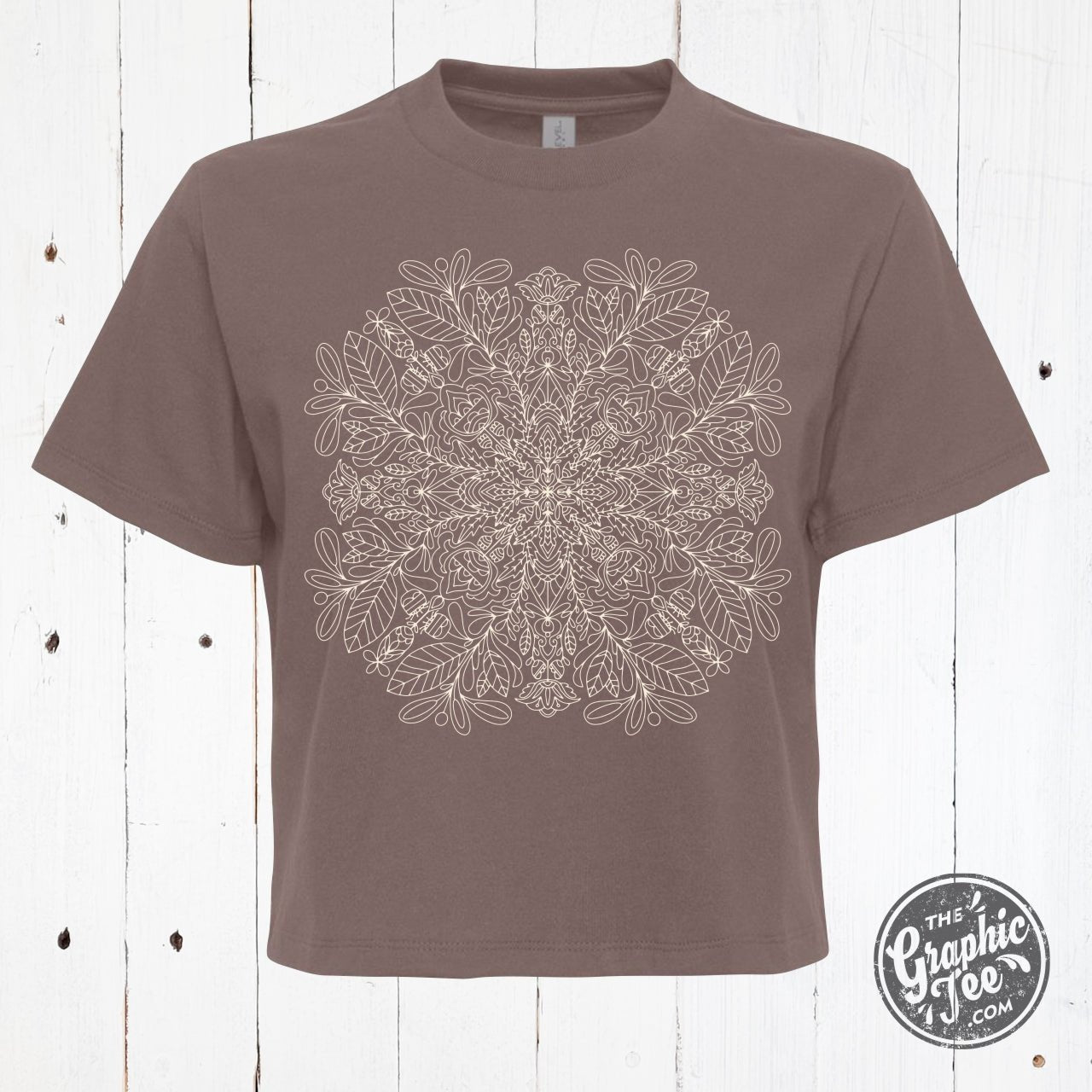 Mandala Ladies Waist Length Short Sleeve Tee - The Graphic Tee