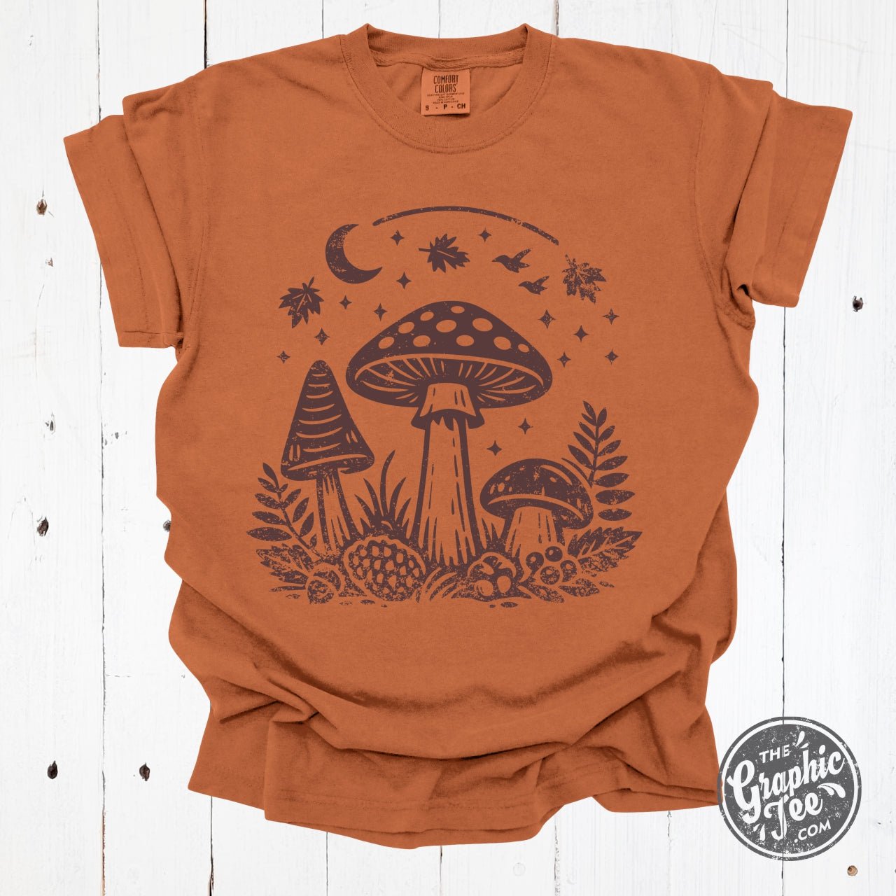 Midnight Mushroom Pigment Dyed Tee - The Graphic Tee