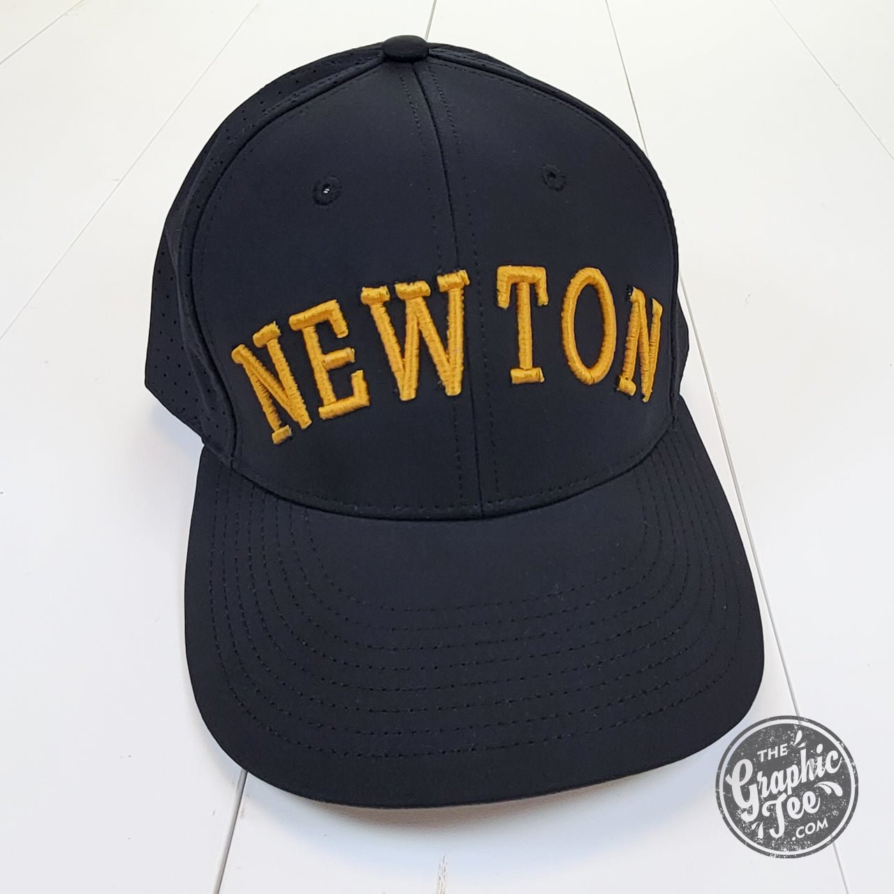 Newton Railers 3D Embroidery Perforated Snapback Cap - The Graphic Tee