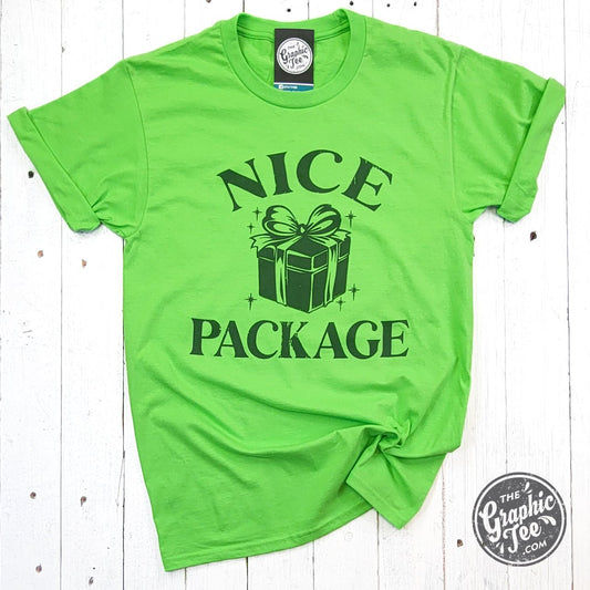 Nice Package Unisex Lime Green Short Sleeve Tee - The Graphic Tee