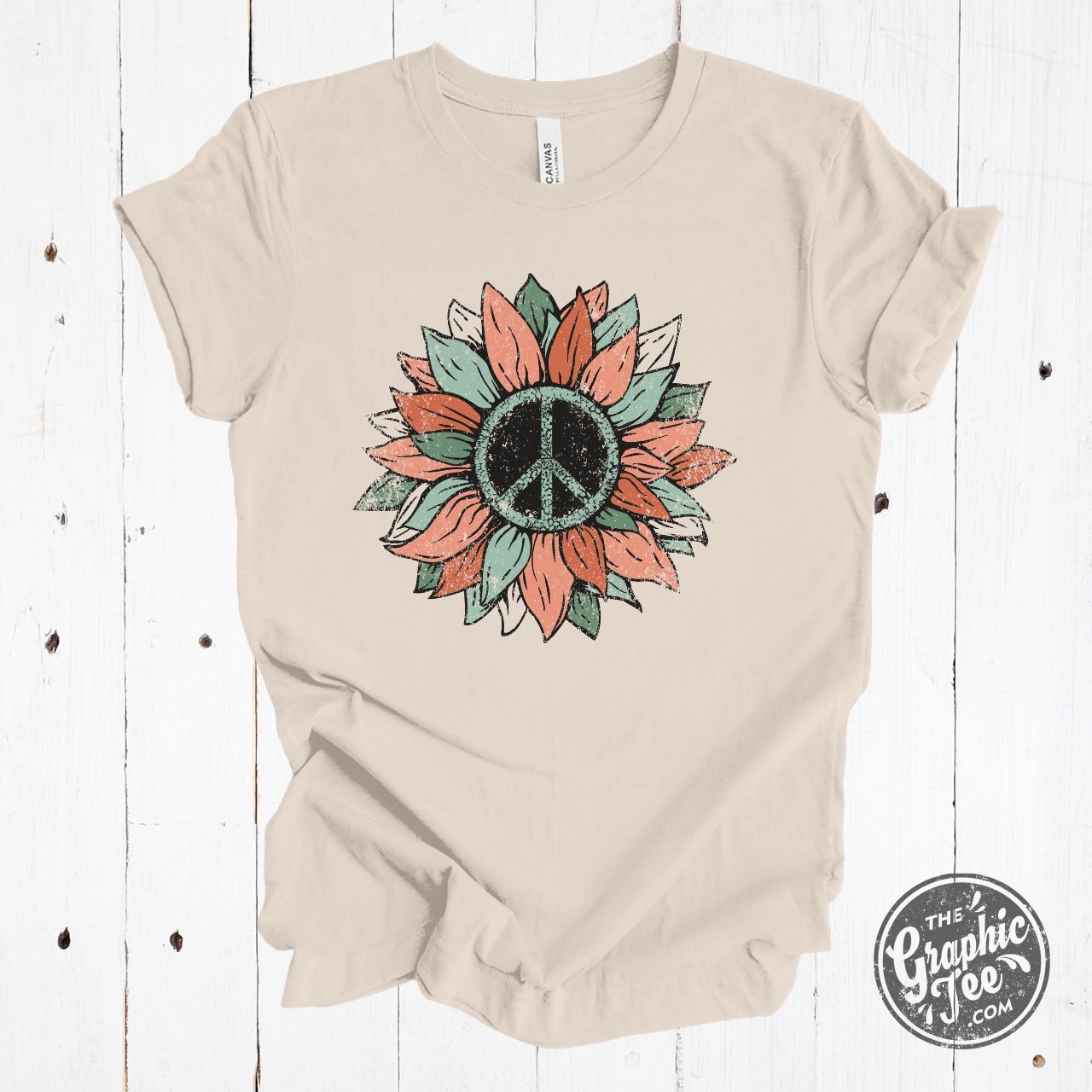 Peace Sunflower Short Sleeve Tee - The Graphic Tee