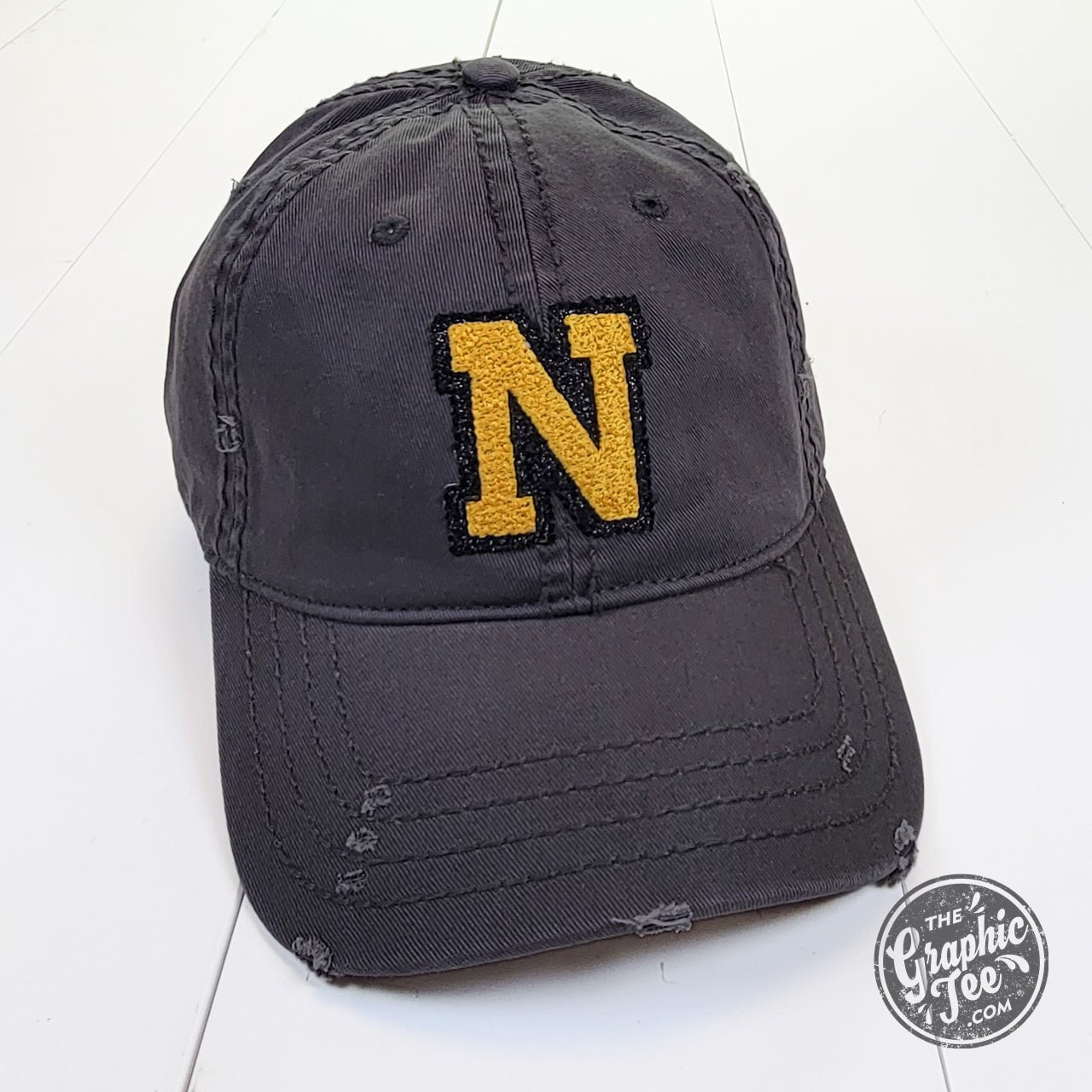 Railers Glitter and Faux Chenille "N" Cap - The Graphic Tee