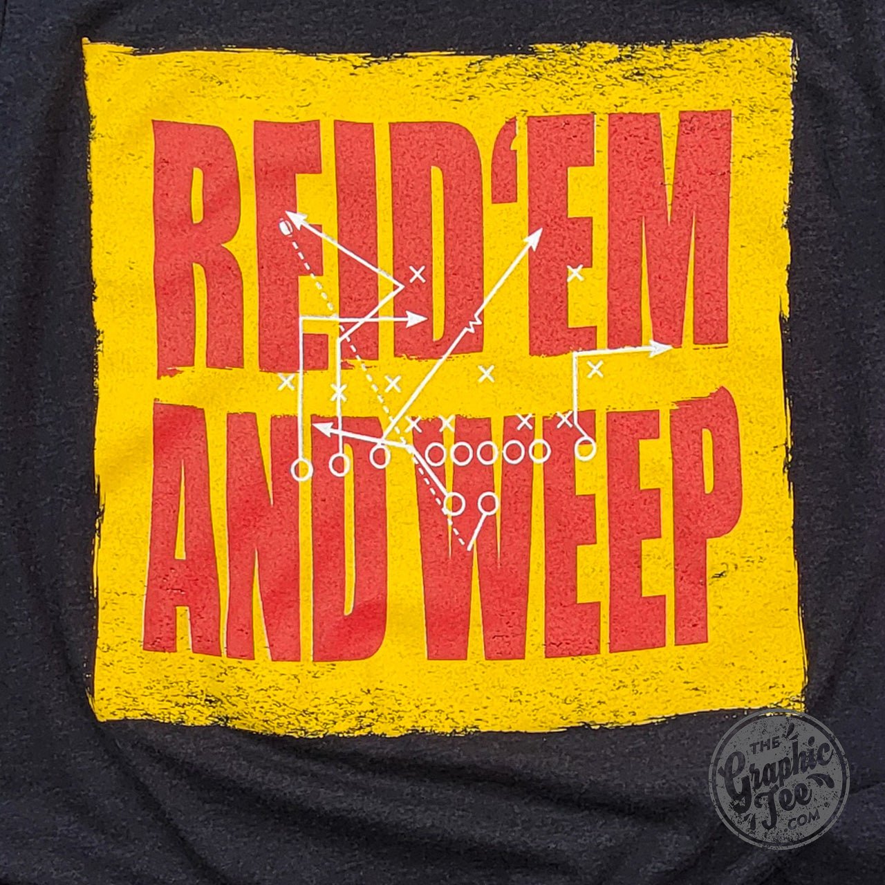 Reid 'Em And Weep Black Heather Short Sleeve Crew Neck Tee - The Graphic Tee