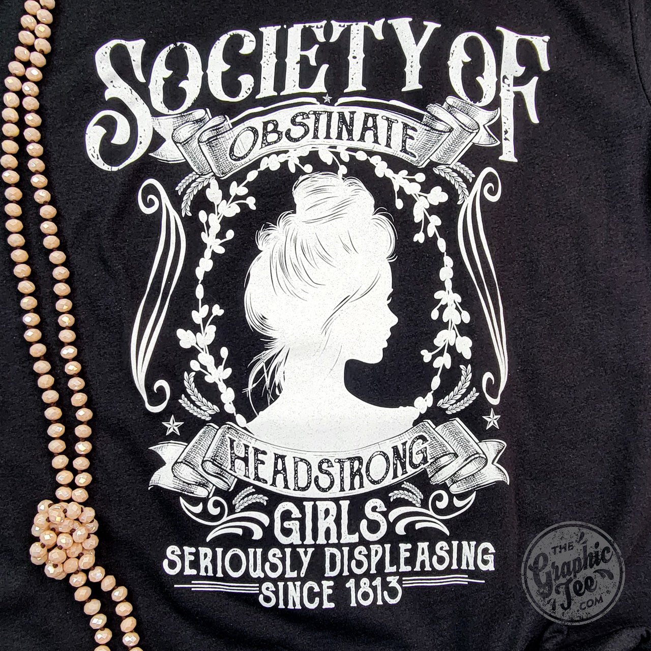 Society of Obstinate Headstrong Girls Short Sleeve Crew Neck Tee - The Graphic Tee