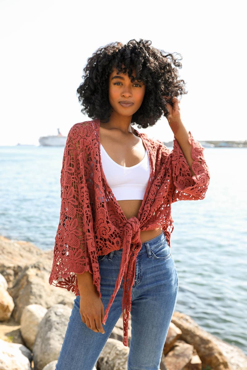 Summer Crochet Floral Petal Kimono Wrap ☀️ - The Graphic Tee