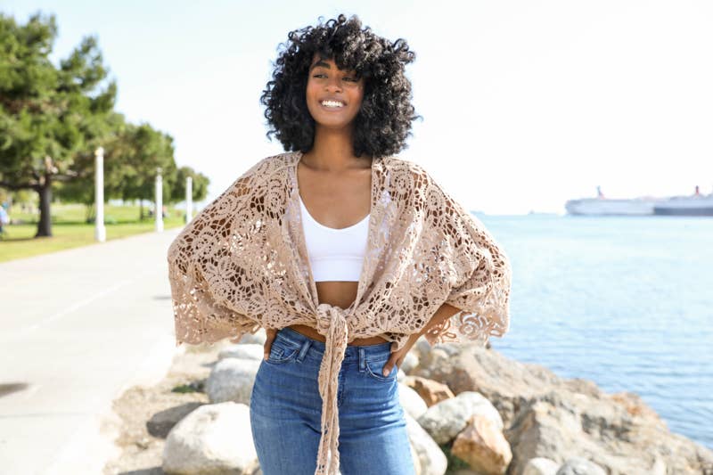 Summer Crochet Floral Petal Kimono Wrap ☀️ - The Graphic Tee