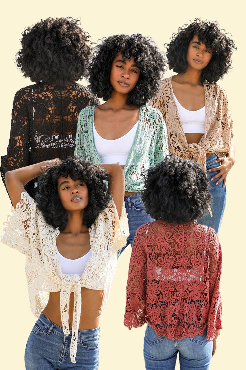 Summer Crochet Floral Petal Kimono Wrap ☀️ - The Graphic Tee