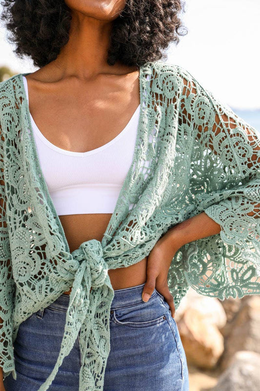 Summer Crochet Floral Petal Kimono Wrap ☀️ - The Graphic Tee