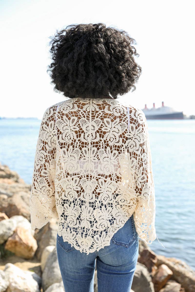 Summer Crochet Floral Petal Kimono Wrap ☀️ - The Graphic Tee