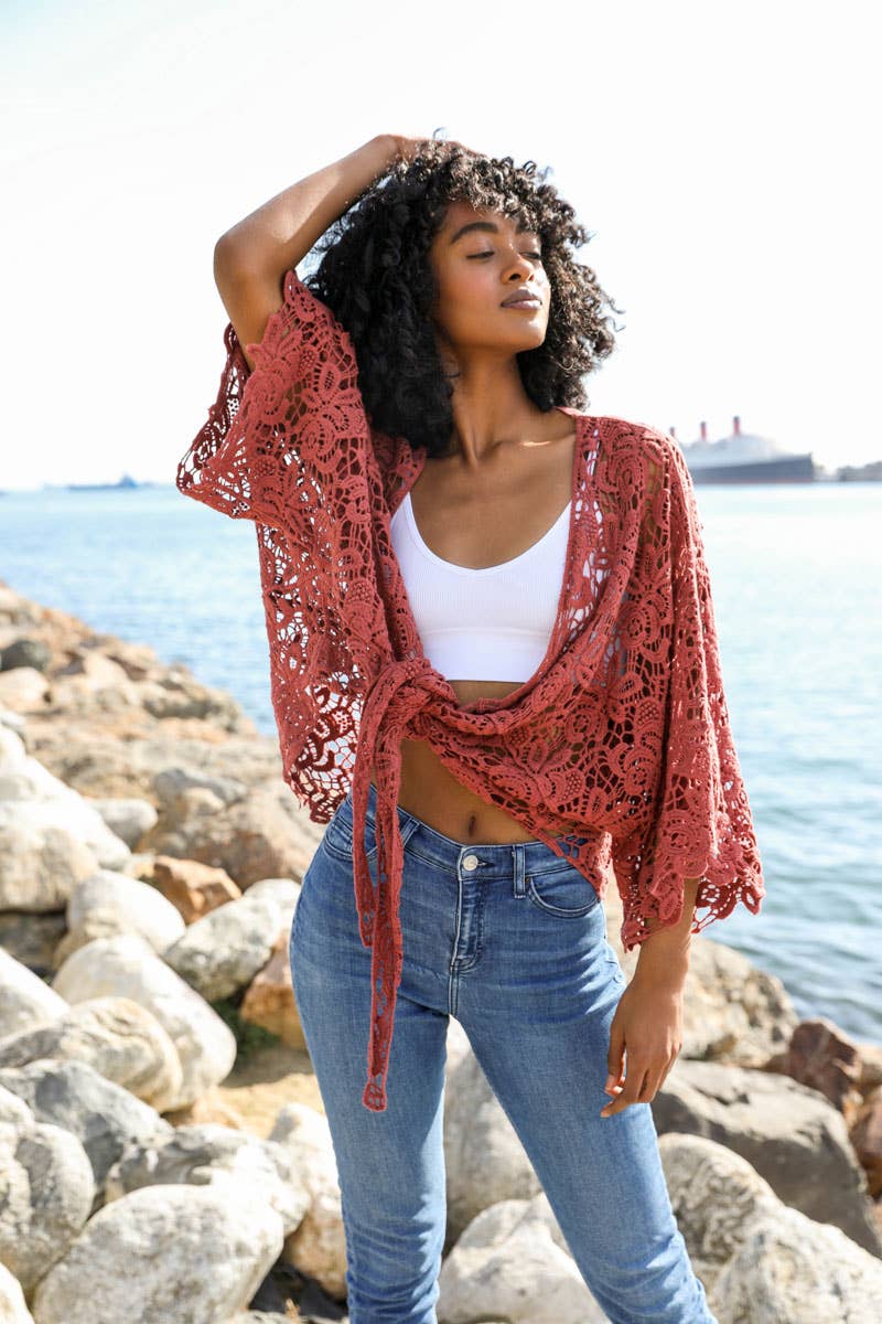 Summer Crochet Floral Petal Kimono Wrap ☀️ - The Graphic Tee