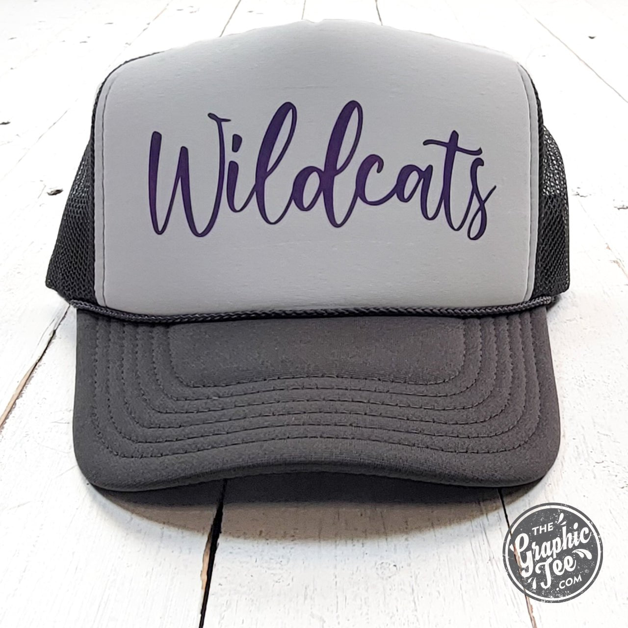 Wildcats Charcoal and White Foam Trucker Cap - The Graphic Tee