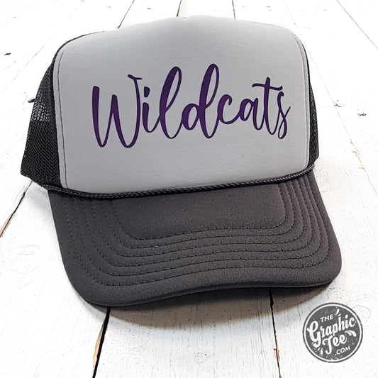 Wildcats Charcoal and White Foam Trucker Cap - The Graphic Tee