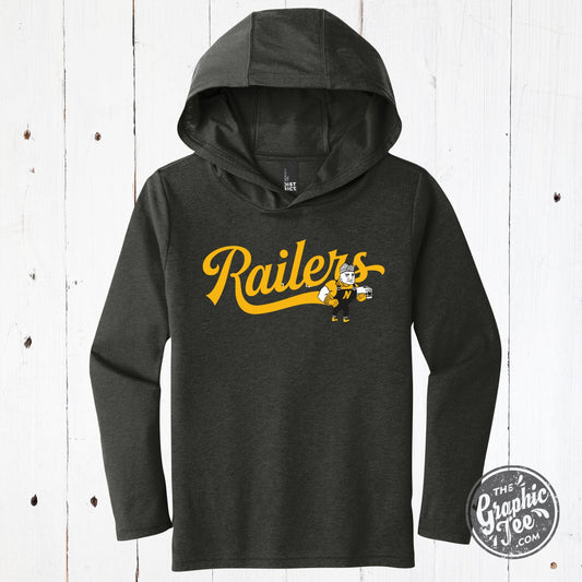 YOUTH Railers Swoosh Tri - blend T-Shirt Hoodie - The Graphic Tee